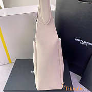 YSL Le 5 a 7 Soft Small Hobo Bag In Smooth Leather White 23x22x8cm - 4