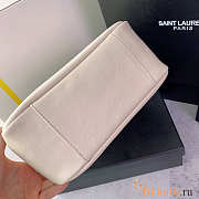 YSL Le 5 a 7 Soft Small Hobo Bag In Smooth Leather White 23x22x8cm - 2