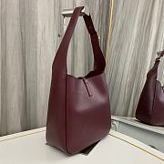 YSl Le 5 a 7 Soft Small Hobo Bag Red Wine 23x22x8cm - 4