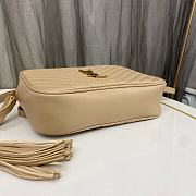 YSL Lou Camera Bag Beige Leather Gold 23x16x6cm - 5