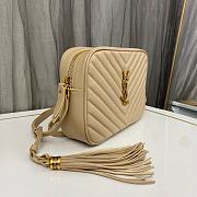 YSL Lou Camera Bag Beige Leather Gold 23x16x6cm - 4