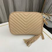 YSL Lou Camera Bag Beige Leather Gold 23x16x6cm - 3