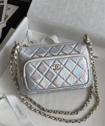 Chanel Clutch With Chain Iridescent Metallic Lambskin 15x21x7.5cm