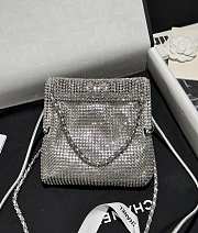 Chanel Mini 22 Handbag Silver 17x15x4cm - 4