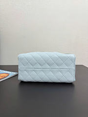 Chanel 25 Small Handbag Light Blue Calfskin Gold 30x26x14cm - 6