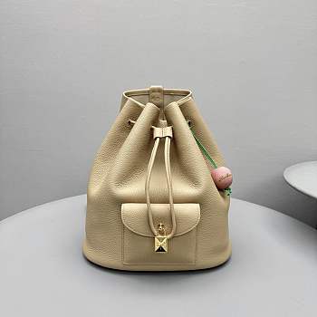Loro Piana Extra Drawstring Backpack L27 Beige 25x27x14cm