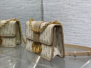 Dior 30 Montaigne Chain Bag Natural Oblique 25x16.5x8cm - 5