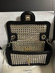 Chanel Evening 25P Flap Bag Black Gold 18cm - 5