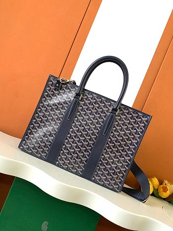 Goyard Morvan Navy Blue Tote Bag 39x6.5x29cm