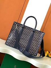Goyard Morvan Navy Blue Tote Bag 39x6.5x29cm - 3