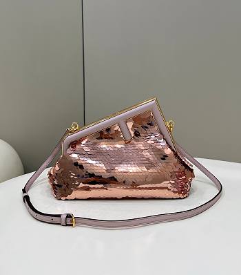 Fendi First Bag Sequins Pink 26x18x9.5cm