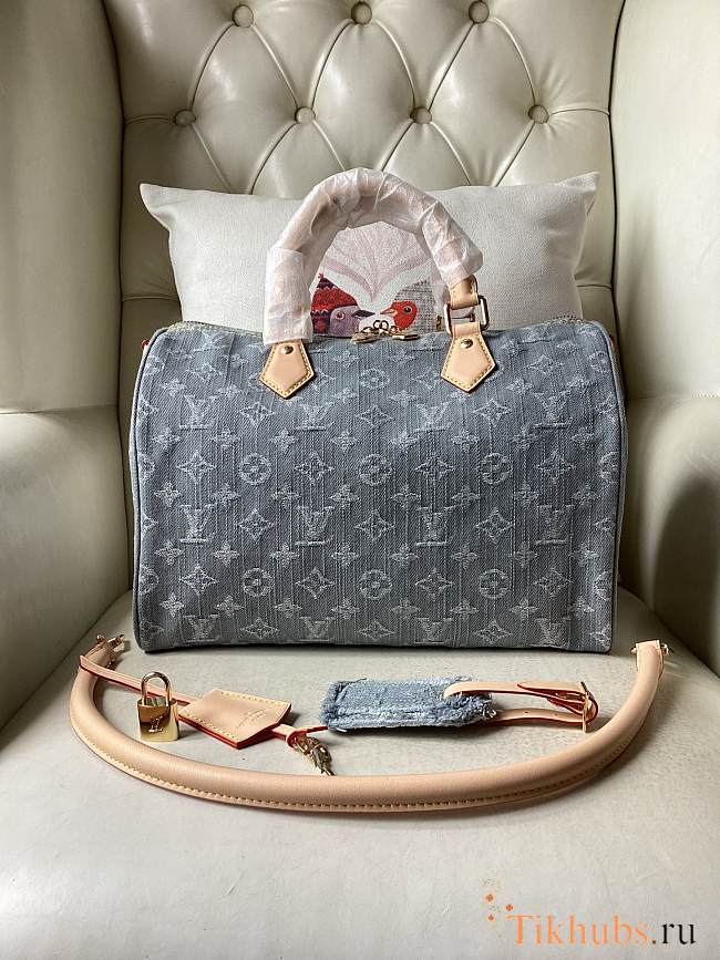 Louis Vuitton LV Speedy Soft 30 Bag Grey 30x21x17cm - 1