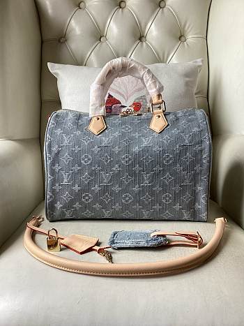 Louis Vuitton LV Speedy Soft 30 Bag Grey 30x21x17cm