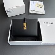  Celine Wallet With Coin Purse 16 Black 12.7x9x2cm - 1