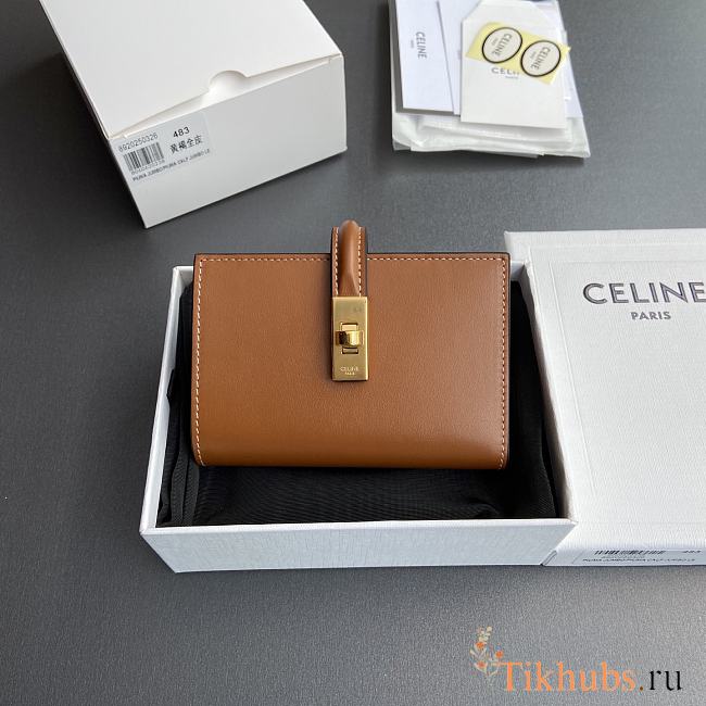 Celine Wallet With Coin Purse 16 Tan 12.7x9x2cm - 1