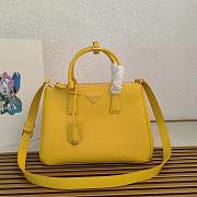 Prada Large Galleria Leather Bag Yellow 32x22.5x13.5cm - 1