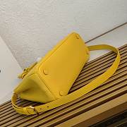 Prada Large Galleria Leather Bag Yellow 32x22.5x13.5cm - 6