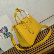 Prada Large Galleria Leather Bag Yellow 32x22.5x13.5cm - 4