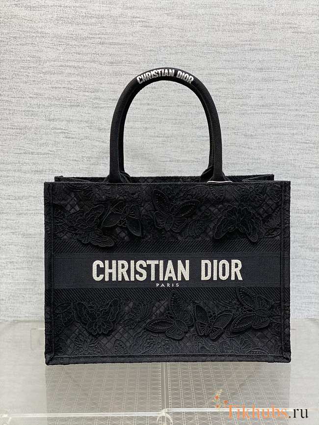 Dior Medium Book Tote Black Bag 36x18x28cm - 1