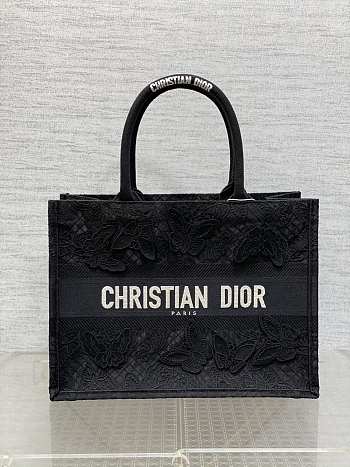 Dior Medium Book Tote Black Bag 36x18x28cm