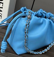 Loewe Flamenco Purse Blue Bag Lambskin 30x20x10.5cm - 6
