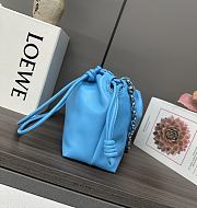 Loewe Flamenco Purse Blue Bag Lambskin 30x20x10.5cm - 5