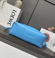 Loewe Flamenco Purse Blue Bag Lambskin 30x20x10.5cm - 4