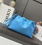 Loewe Flamenco Purse Blue Bag Lambskin 30x20x10.5cm - 2