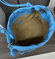 Loewe Flamenco Purse Blue Bag Lambskin 30x20x10.5cm - 3