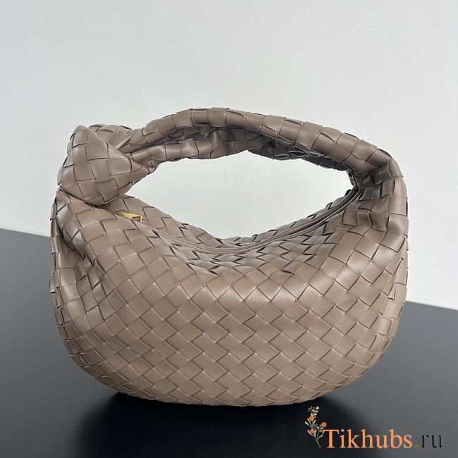 Bottega Veneta Teen Jodie Taupe Grey Bag 36x21x13cm - 1