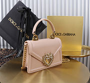 Dolce & Gabbana Mini Devotion Pink Top Handle Bag 19x4.5x13cm - 3