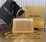Dolce & Gabbana Mini Devotion Gold Top Handle Bag 19x4.5x13cm - 4