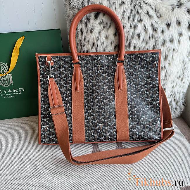 Goyard Morvan Navy Brown Tote Bag 39x6.5x29cm - 1