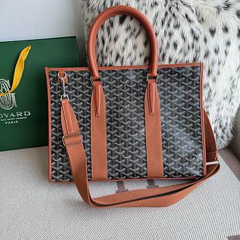 Goyard Morvan Navy Brown Tote Bag 39x6.5x29cm