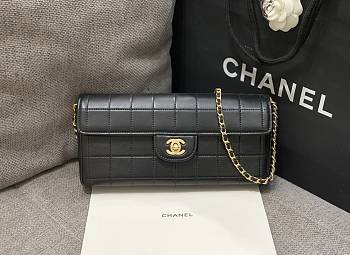 Chanel Black Lambskin Shoulder Bag 26x13x4cm
