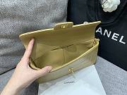 Chanel Beige Lambskin Shoulder Bag 26x13x4cm - 3
