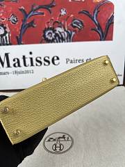 Hermes Mini Kelly Gold Metallic 19cm - 6