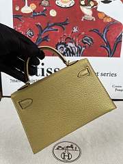 Hermes Mini Kelly Gold Metallic 19cm - 4