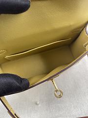 Hermes Mini Kelly Gold Metallic 19cm - 3