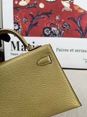 Hermes Mini Kelly Gold Metallic 19cm - 2