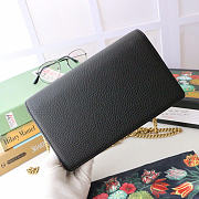 Gucci GG Marmont Chain Wallet Black Gold 20x12.5x4cm - 3