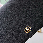 Gucci GG Marmont Chain Wallet Black Gold 20x12.5x4cm - 2