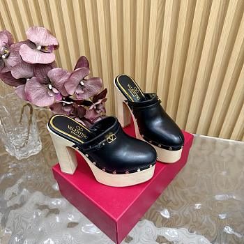 Valentino Garavani Black Tan-Go Clogs Black 10cm