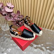 Valentino Garavani Leather Espadrilles Black 5cm - 1