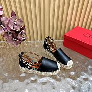 Valentino Garavani Leather Espadrilles Black 5cm - 4