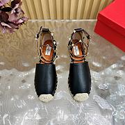 Valentino Garavani Leather Espadrilles Black 5cm - 2