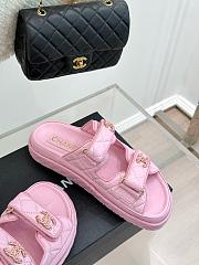 Chanel Lambskin Pink Sandals - 5