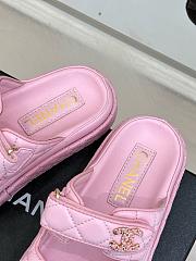 Chanel Lambskin Pink Sandals - 4