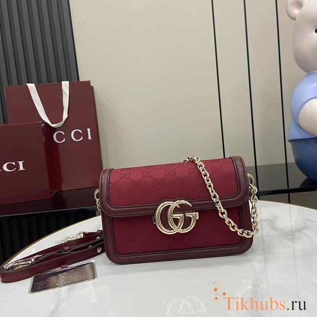Gucci Go Small Shoulder Bag Red 21.5x14x9cm - 1