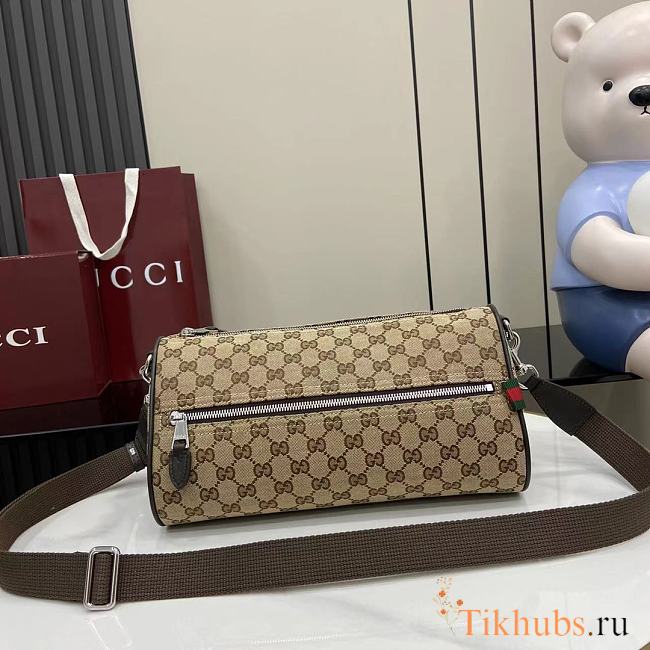 Gucci GG Canvas Small Cylinder Bag 30x16x16cm - 1